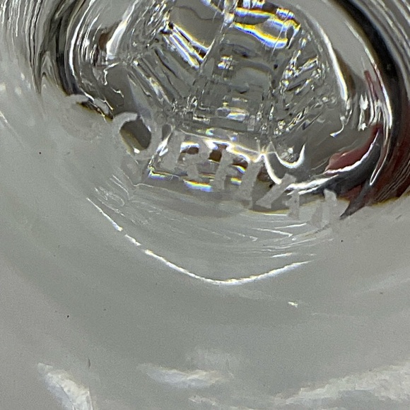 Gorham Crystal Diamond Wine Glasses With Gold Rims set of 8 - Picture 8 of 11